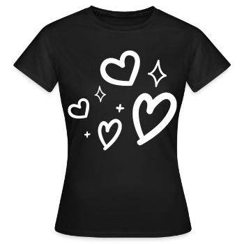 heart - T-shirt Femme - noir - Devant - AI Model Female 172 dark (172cm)