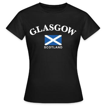 Glasgow, Schottland - Frauen T-Shirt - Schwarz - Vorne - AI Model Female 172 dark (172cm)