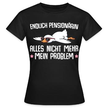 Pensioner Goose with Sunglasses - Pension - Women's T-Shirt - black - Front - AI Model Female 172 dark (172cm)