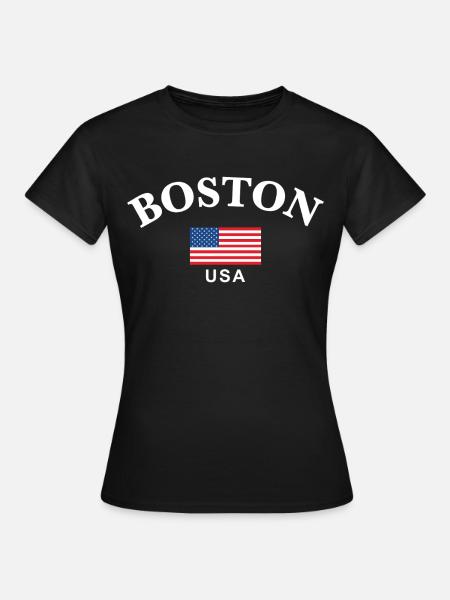 Boston, USA - Frauen T-Shirt - Schwarz