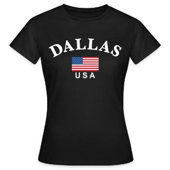Dallas, USA - Frauen T-Shirt - Schwarz - Vorne - AI Model Female 172 dark (172cm)
