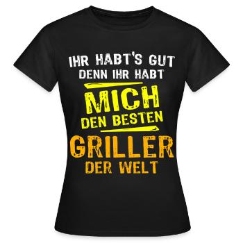 Griller Gift - Women's T-Shirt - black - Front - AI Model Female 172 dark (172cm)