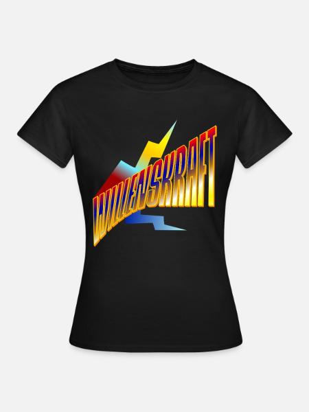 Wullenkraft Neon Retro Logo - Frauen T-Shirt - Schwarz