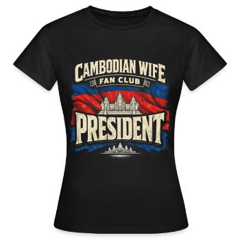 Kambodscha Kambodschaner - Frauen T-Shirt - Schwarz - Vorne - AI Model Female 172 dark (172cm)