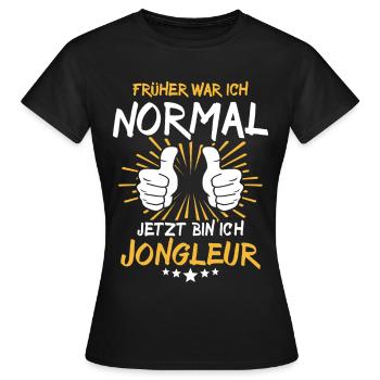 Diction du jongleur - T-shirt Femme - noir - Devant - AI Model Female 172 dark (172cm)