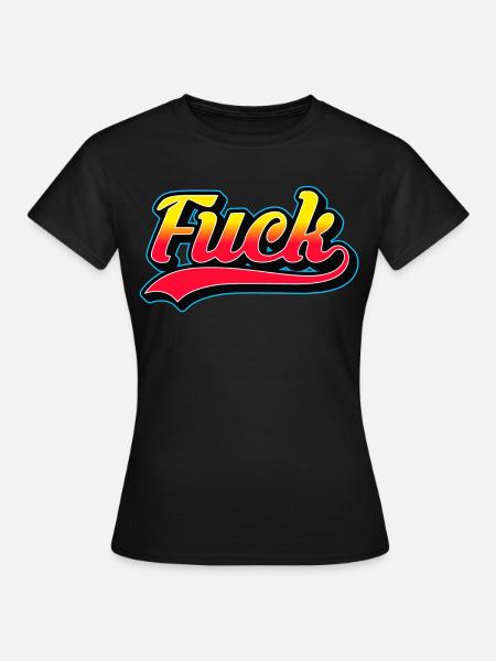 F-Wort-Retro-Logo - Frauen T-Shirt - Schwarz