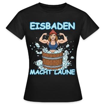 Eisbaden Für Damen - Frauen T-Shirt - Schwarz - Vorne - AI Model Female 172 dark (172cm)