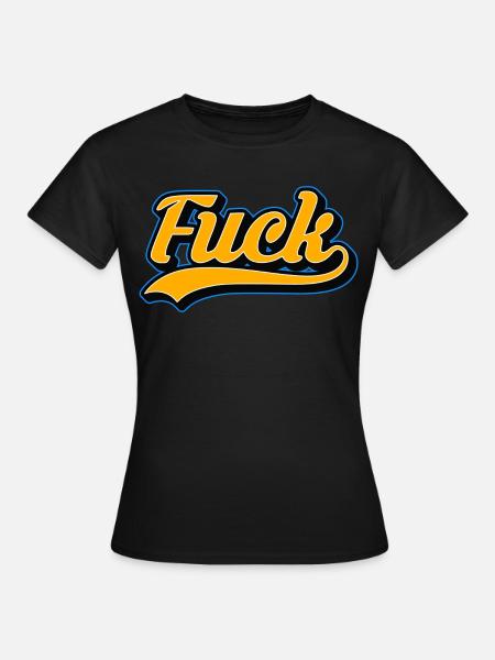 F-Wort-Retro-Skript - Frauen T-Shirt - Schwarz