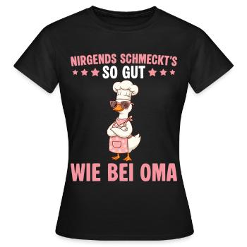 Grand-mère Cuisinière Oie Fête des Mères - T-shirt Femme - noir - Devant - AI Model Female 172 dark (172cm)