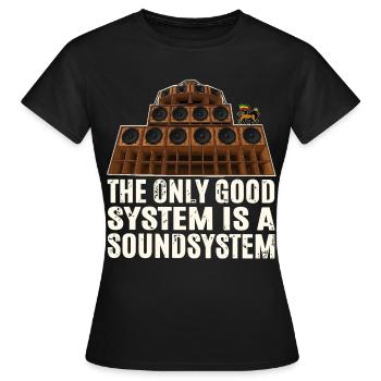 Soundsystem Reggae - Frauen T-Shirt - Schwarz - Vorne - AI Model Female 172 dark (172cm)
