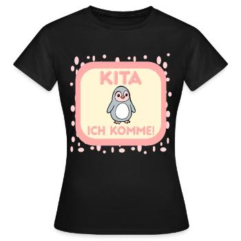 first day of daycare - Women's T-Shirt - black - Front - AI Model Female 172 dark (172cm)
