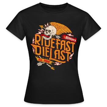 Ride Fast - Frauen T-Shirt - Schwarz - Vorne - AI Model Female 172 dark (172cm)