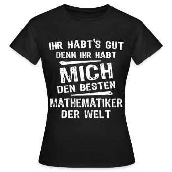 Mathematician - Women's T-Shirt - black - Front - AI Model Female 172 dark (172cm)
