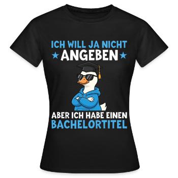 Licence Goose, Chapeau de Docteur Diplôme de Licence - T-shirt Femme - noir - Devant - AI Model Female 172 dark (172cm)
