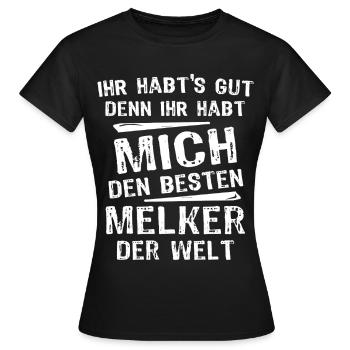 Traiteur - T-shirt Femme - noir - Devant - AI Model Female 172 dark (172cm)