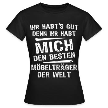 Supports à meubles - T-shirt Femme - noir - Devant - AI Model Female 172 dark (172cm)