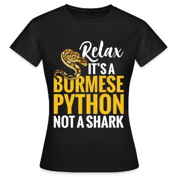 Schlangenbesitzer Terrarium-Reptiliengehege Burmesisch - Frauen T-Shirt - Schwarz - Vorne - AI Model Female 172 dark (172cm)