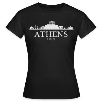 Silhouette d’Athènes, Grèce d’Athènes - T-shirt Femme - noir - Devant - AI Model Female 172 dark (172cm)