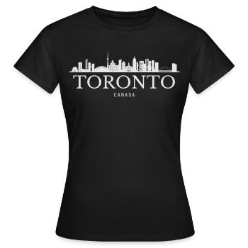 Toronto Skyline, Toronto Canada - T-shirt Femme - noir - Devant - AI Model Female 172 dark (172cm)