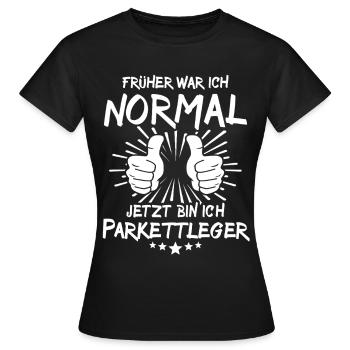Parquet layer - Women's T-Shirt - black - Front - AI Model Female 172 dark (172cm)