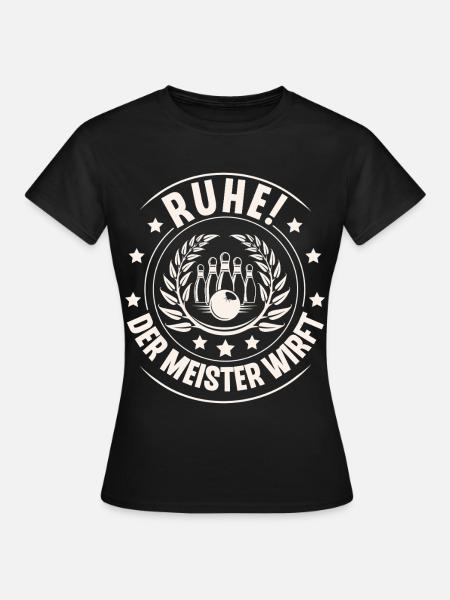 Bowling Kegeln - Frauen T-Shirt - Schwarz
