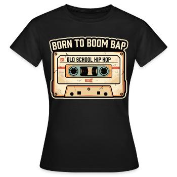 Design rétro de cassettes hip-hop old school - T-shirt Femme - noir - Devant - AI Model Female 172 dark (172cm)