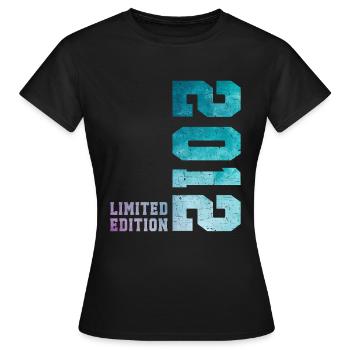 2012 Limited Edition 14-jähriges Jubiläum - Frauen T-Shirt - Schwarz - Vorne - AI Model Female 172 dark (172cm)