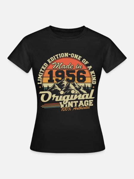 Original 1956 Vintage Vintage Birthday Gift - Women's T-Shirt - black