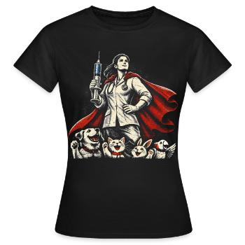 Veterinarian Veterinarian - Women's T-Shirt - black - Front - AI Model Female 172 dark (172cm)