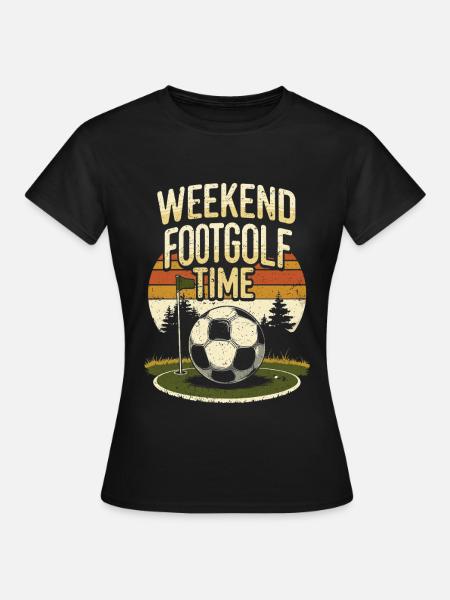 Footgolf Fußballgolf Weekend Footgolf Time - Dame-T-shirt - sort