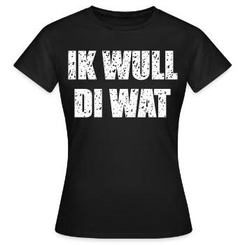 Drôle de dicton bas-allemand - T-shirt Femme - noir - Devant - AI Model Female 172 dark (172cm)