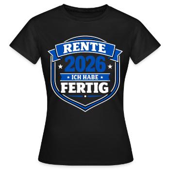 Cadeau d’adieu pour la pension 2026 J’ai terminé - T-shirt Femme - noir - Devant - AI Model Female 172 dark (172cm)