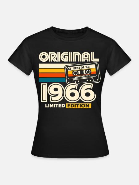 Original 1966 Jahrgang Vintage Geburtstag Retro - Frauen T-Shirt - Schwarz