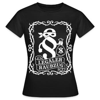 Legaler Raubzug Paragraph Bandit - Frauen T-Shirt - Schwarz - Vorne - AI Model Female 172 dark (172cm)