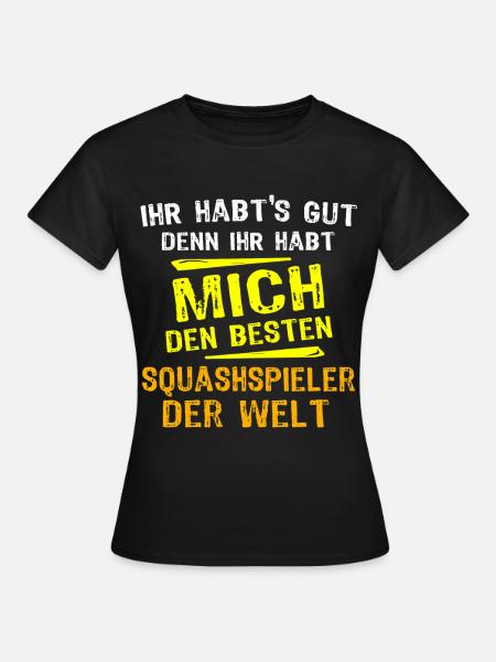 Squashspieler Geschenk - Frauen T-Shirt - Schwarz