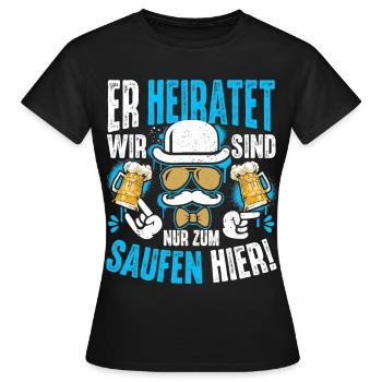 T-shirt de fête de garçon Hommes Grondement de fête de garçon - T-shirt Femme - noir - Devant - AI Model Female 172 dark (172cm)