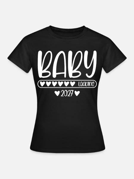 Baby 2027 loading - Frauen T-Shirt - Schwarz