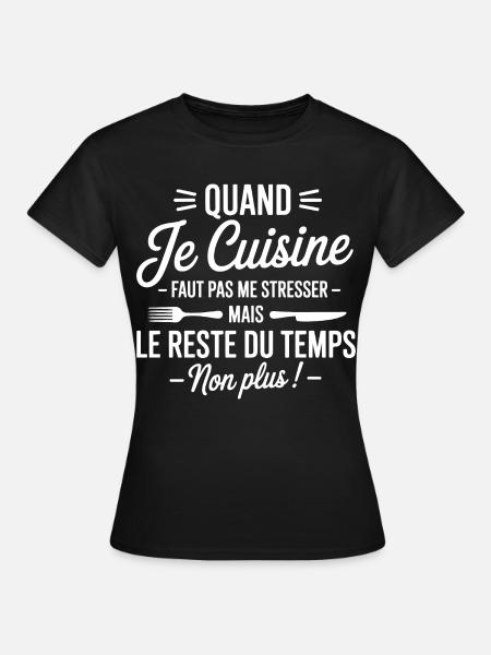 Humorvolle Küchenschürze - Frauen T-Shirt - Schwarz