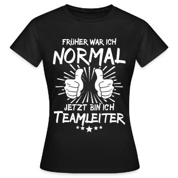 Team leader - Women's T-Shirt - black - Front - AI Model Female 172 dark (172cm)