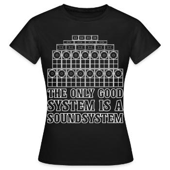 Soundsystem Jungle Reggae Bass - T-shirt Femme - noir - Devant - AI Model Female 172 dark (172cm)