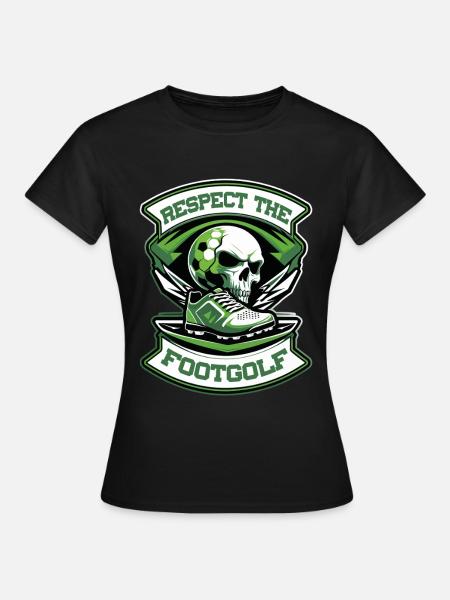 Respect The Footgolf Fußballgolf - Frauen T-Shirt - Schwarz