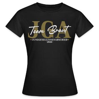 Équipe Mariée Fête de jeune fille 2026 Femmes - T-shirt Femme - noir - Devant - AI Model Female 172 dark (172cm)