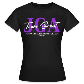 Équipe Mariée Fête de jeune fille 2026 Femmes - T-shirt Femme - noir - Devant - AI Model Female 172 dark (172cm)