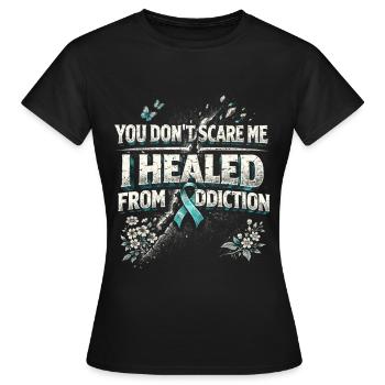 Entgiftung Entzug Suchtkrank guéri de l’addiction - T-shirt Femme - noir - Devant - AI Model Female 172 dark (172cm)