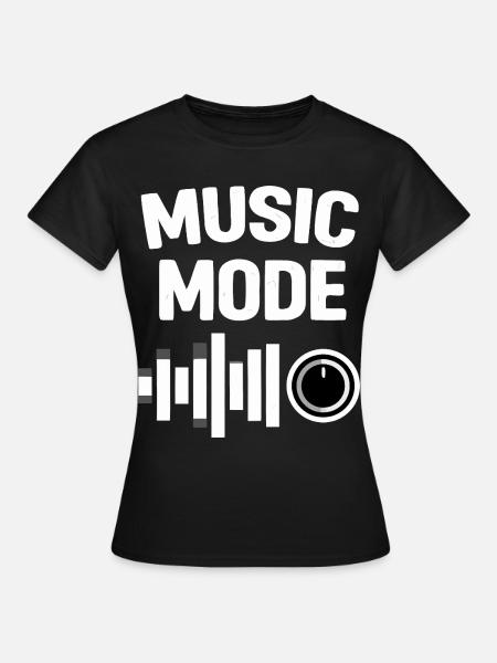 Music Mode On Equalizer Musik - Frauen T-Shirt - Schwarz