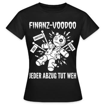Poupée vaudou financière Chaque empreinte fait mal - T-shirt Femme - noir - Devant - AI Model Female 172 dark (172cm)