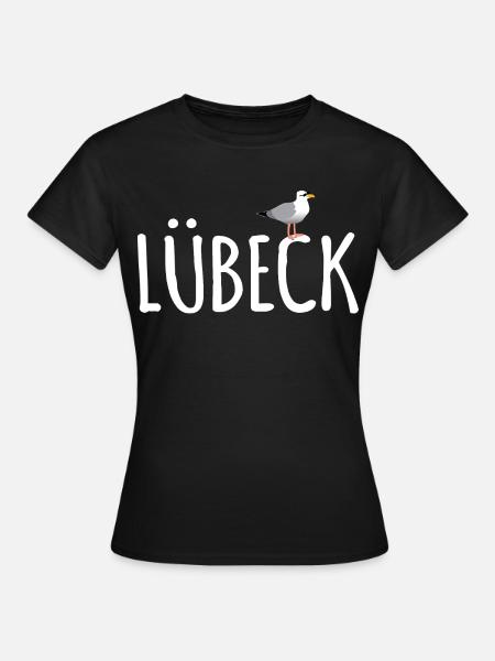 Lübeck Möwe - Frauen T-Shirt - Schwarz