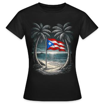 Puerto Rico Boricua - Frauen T-Shirt - Schwarz - Vorne - AI Model Female 172 dark (172cm)