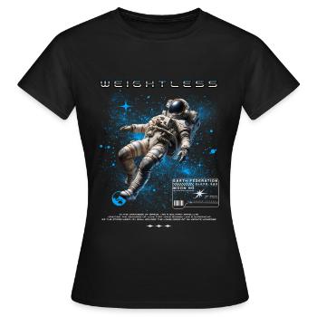 Espace d’astronautes en apesanteur - T-shirt Femme - noir - Devant - AI Model Female 172 dark (172cm)