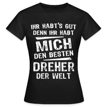 Dreher - Frauen T-Shirt - Schwarz - Vorne - AI Model Female 172 dark (172cm)